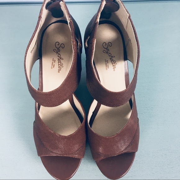 New in Box Seychelles Leather Wedge 8.5 - Picture 5 of 8